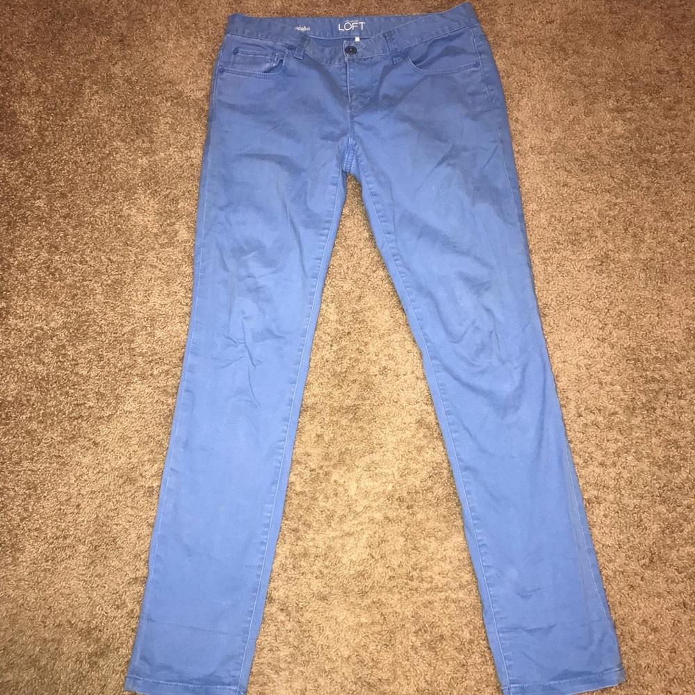Ann Taylor Loft Distressed Blue pants